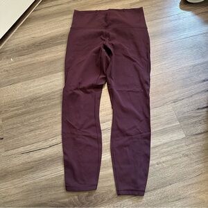 lululemon athletica high waisted Burgundy Leggings EUC